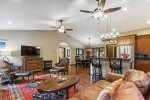Great flow from the living room to kitchen and dining area 
